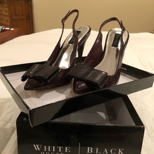 White House Black Market sexy sling black stilettos.